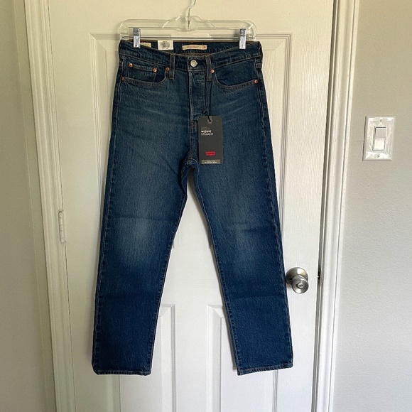 Levi Straight Leg Jeans 28x28 - Picture 1 of 5